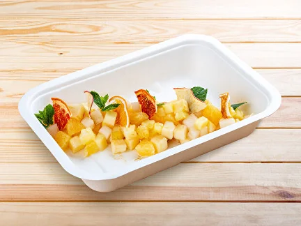 Zweites Frühstück (zweites Gericht) Obstsalat