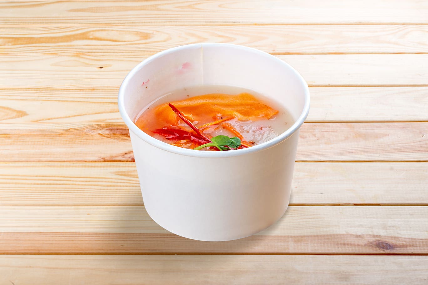 Mittagessen Cremesuppe aus Blumenkohl