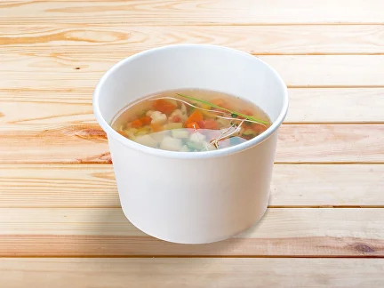 Mittagssnack (erste Speise) Minestrone-Suppeо