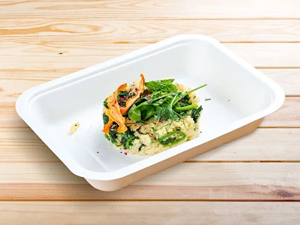 Mittagessen (zweiter Gang) Couscous mit Spinat