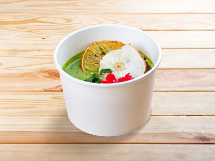 Frühstück Smoothie-Bowl mit Apfel und Spinat