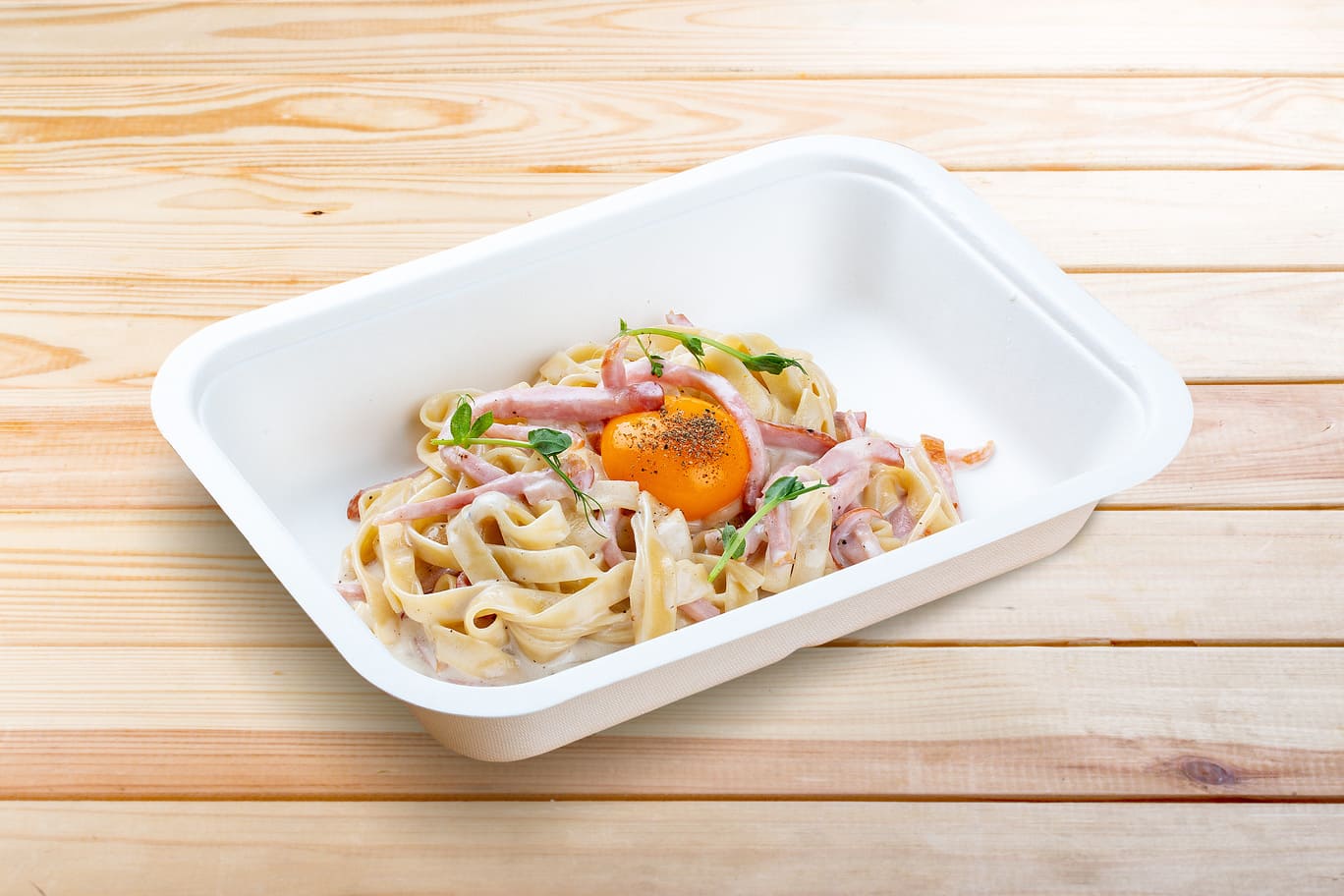 Mittagessen Pasta „Carbonara“