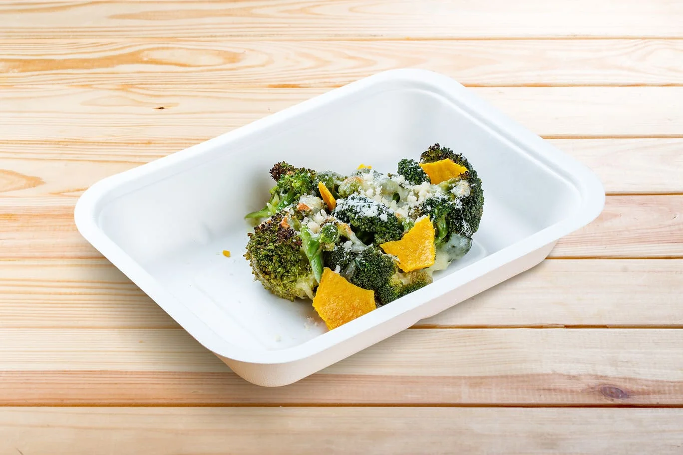 Abendessen (zweiter Gang) Brokkoli, gebacken mit Mozzarella