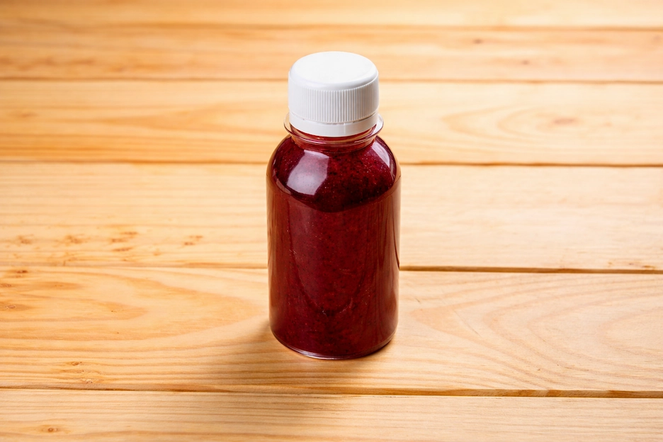 Frühstück 2:
Frisch gepresster Saft aus Apfel, Roter Bete, Ingwer, Zitrone und Karotte