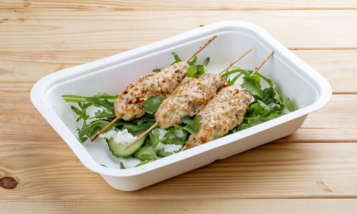 Mittagessen:
Hähnchen-Lyulya-Kebab – würzig und saftig gegrillt